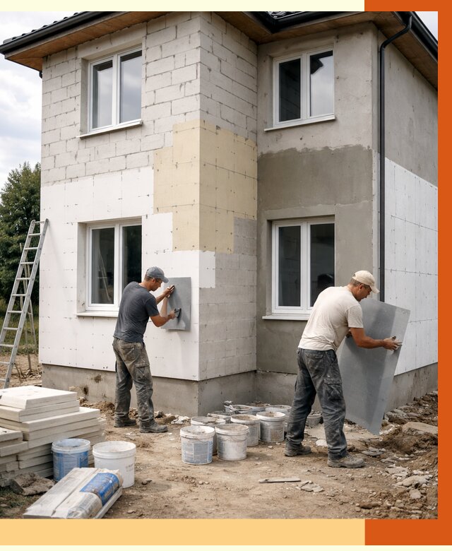 Утепление дома из газобетона в Тамбове от 4265 руб./м² — заказать у ТепломастерТмб